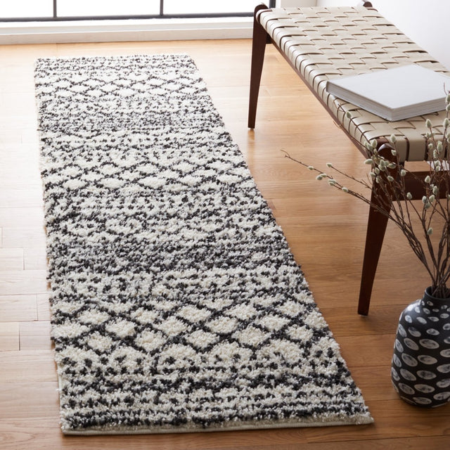 Safavieh Arizona Shag Asg741Z Ivory/Black Rug.
