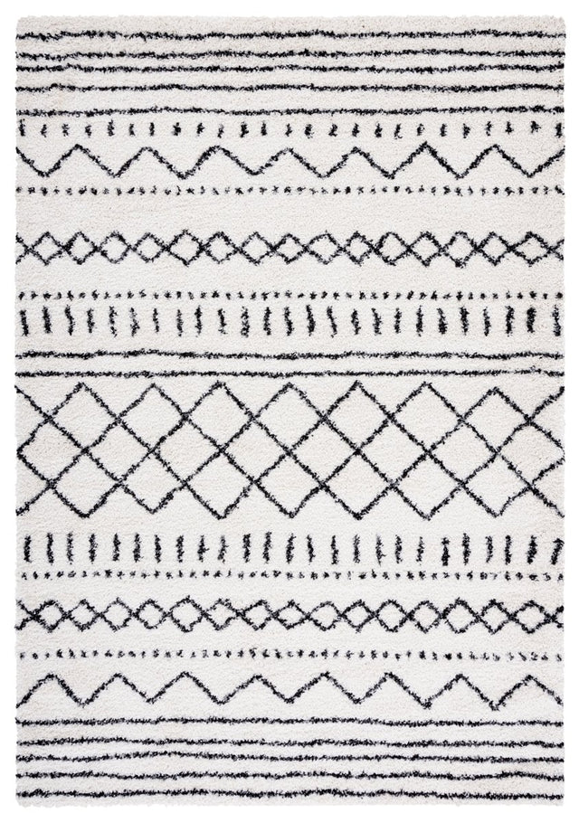 Safavieh Arizona Shag Asg741Z Ivory/Black Rug.