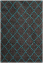 Safavieh Arizona Shag Asg742K Grey / Turquoise Rugs.