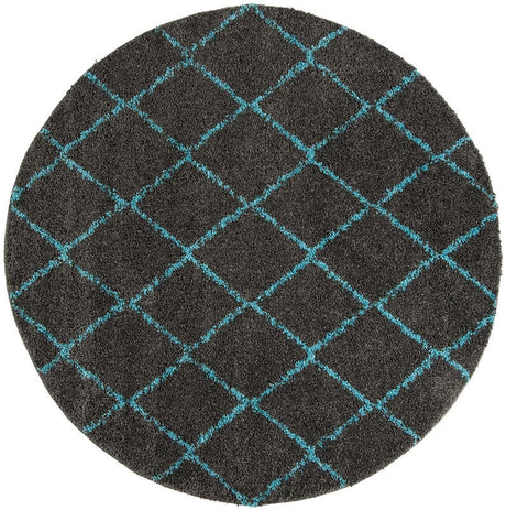 Safavieh Arizona Shag Asg742K Grey / Turquoise Rugs.