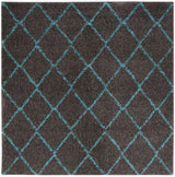 Safavieh Arizona Shag Asg742K Grey / Turquoise Rugs.
