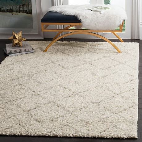 Safavieh Arizona Shag Asg743A Ivory/Beige Rug.