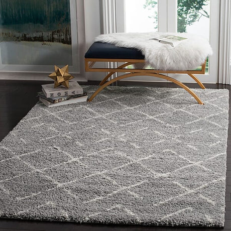 Safavieh Arizona Shag Asg743D Grey/Ivory Rug.