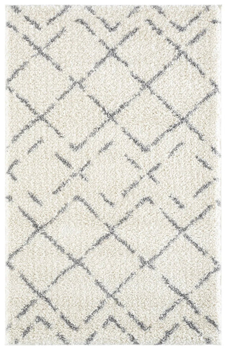 Safavieh Arizona Shag 3'-2" x 5'-0" Rug in Ivory / Grey