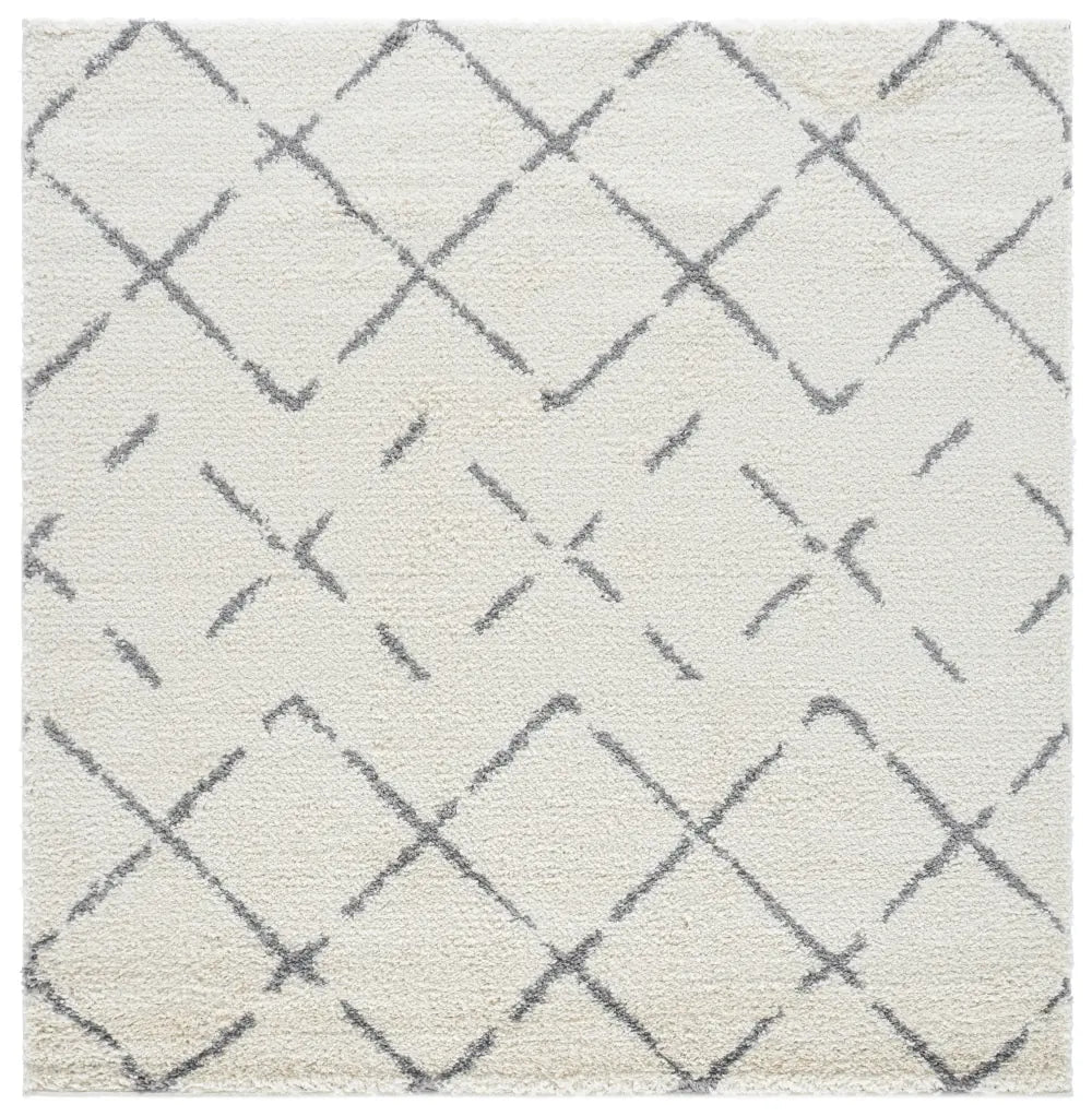 Safavieh Arizona Shag 6'-7" x 6'-7" Rug in Ivory / Grey