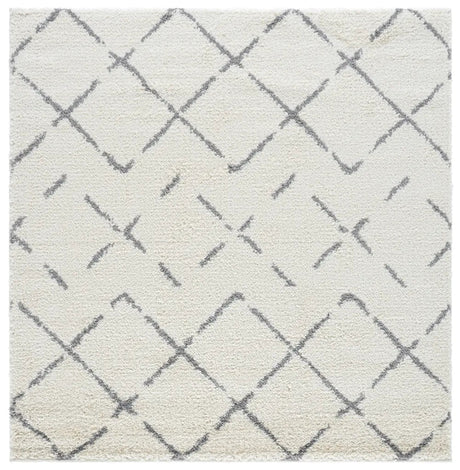 Safavieh Arizona Shag 6'-7" x 6'-7" Rug in Ivory / Grey