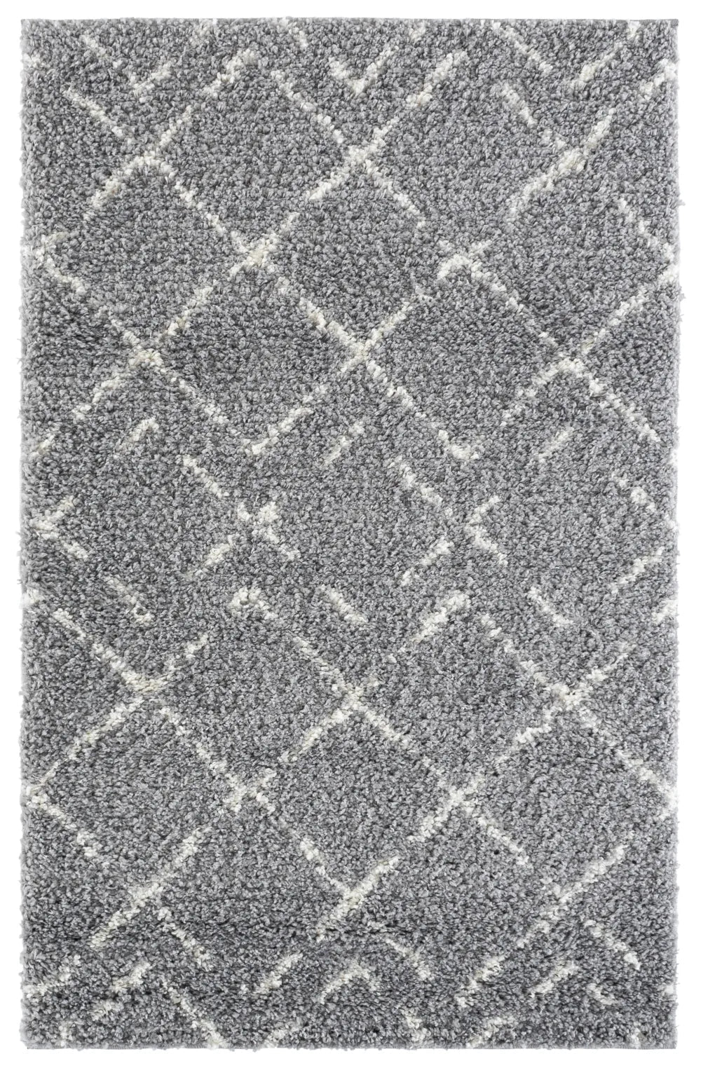 Safavieh Arizona Shag 3'-2" x 5'-0" Rug in Dark Grey / Ivory