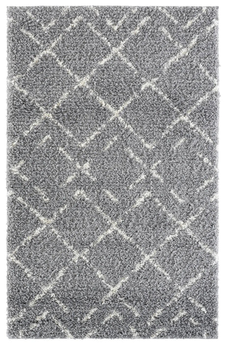 Safavieh Arizona Shag 3'-2" x 5'-0" Rug in Dark Grey / Ivory