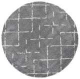 Safavieh Arizona Shag 6'-7" x 6'-7" Rug in Dark Grey / Ivory