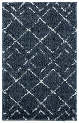 Safavieh Arizona Shag 3'-2" x 5'-0" Rug in Slate Blue / Ivory