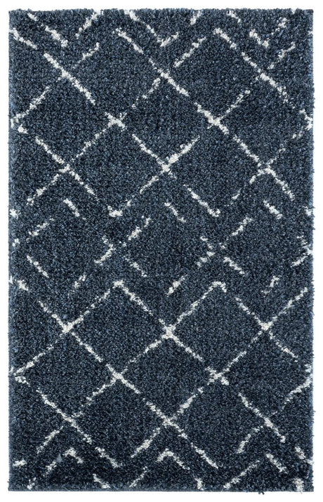 Safavieh Arizona Shag 3'-2" x 5'-0" Rug in Slate Blue / Ivory