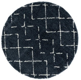Safavieh Arizona Shag 6'-7" x 6'-7" Rug in Slate Blue / Ivory