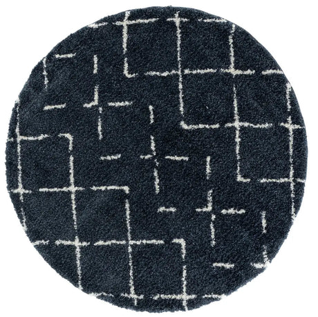 Safavieh Arizona Shag 6'-7" x 6'-7" Rug in Slate Blue / Ivory