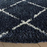 Safavieh Arizona Shag 6'-7" x 6'-7" Rug in Slate Blue / Ivory