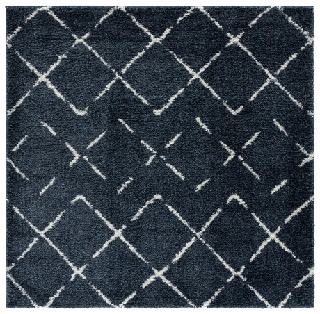 Safavieh Arizona Shag 6'-7" x 6'-7" Rug in Slate Blue / Ivory