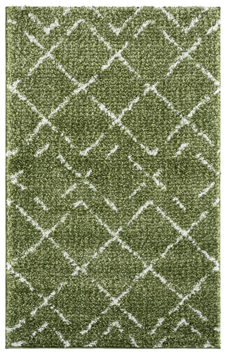Safavieh Arizona Shag 3'-2" x 5'-0" Rug in Green / Ivory