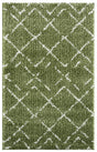 Safavieh Arizona Shag 3'-2" x 5'-0" Rug in Green / Ivory