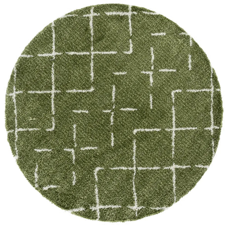 Safavieh Arizona Shag 6'-7" x 6'-7" Rug in Green / Ivory