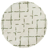 Safavieh Arizona Shag 6'-7" x 6'-7" Rug in Ivory / Green