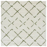 Safavieh Arizona Shag 6'-7" x 6'-7" Rug in Ivory / Green