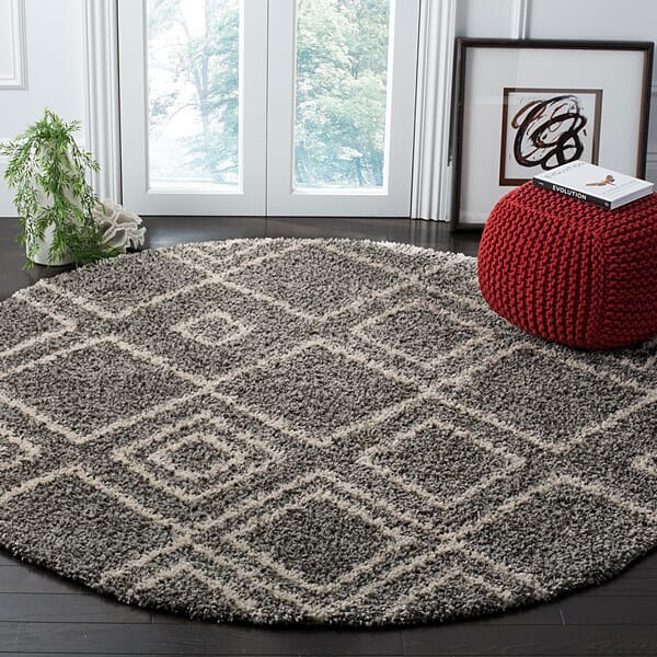 Safavieh Arizona Shag Asg744B Brown / Ivory Rugs.