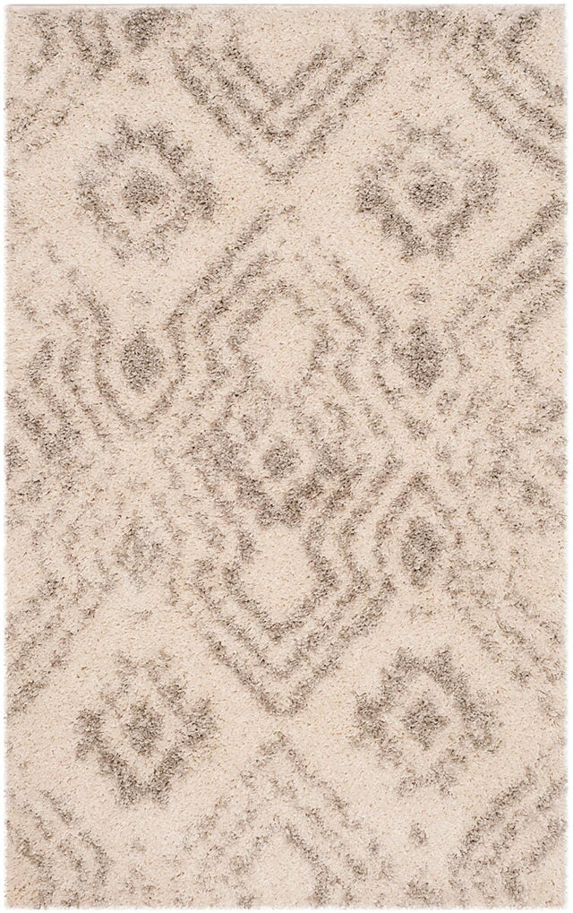 Safavieh Arizona Shag Asg746G Ivory / Grey Rugs.