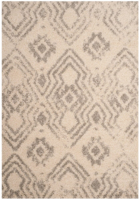 Safavieh Arizona Shag Asg746G Ivory / Grey Rugs.