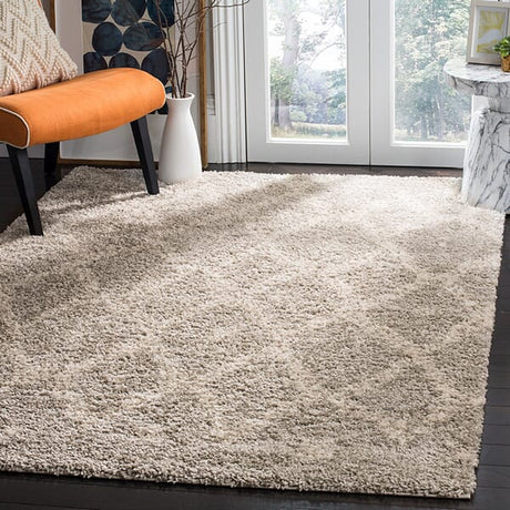 Safavieh Arizona Shag Asg747D Grey / Ivory Rugs.