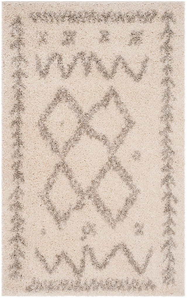 Safavieh Arizona Shag Asg749G Ivory / Grey Rugs.