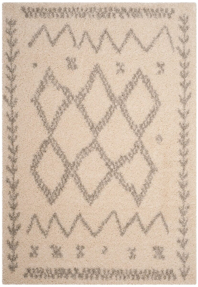 Safavieh Arizona Shag Asg749G Ivory / Grey Rugs.