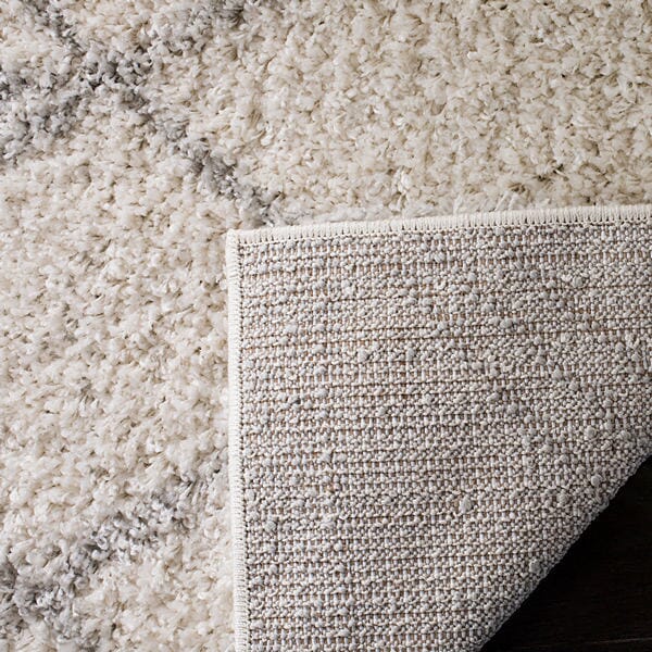 Safavieh Arizona Shag Asg751G Ivory / Grey Rugs.