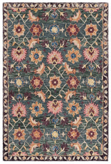 Safavieh Aspen 4'-0" x 6'-0" Rug in Teal / Pink