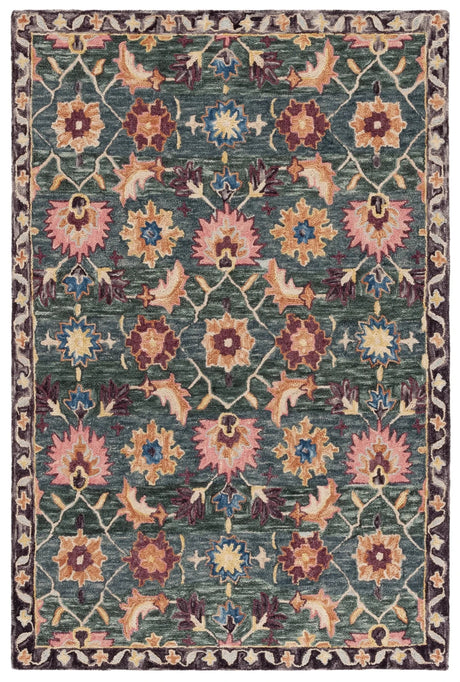 Safavieh Aspen 4'-0" x 6'-0" Rug in Teal / Pink