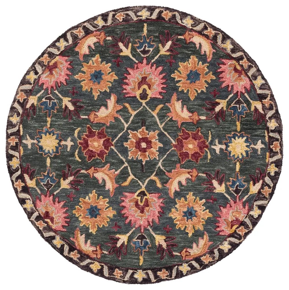 Safavieh Aspen 5'-0" x 5'-0" Rug in Teal / Pink
