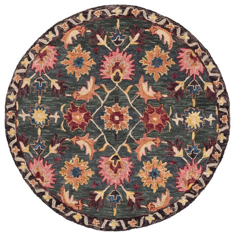 Safavieh Aspen 5'-0" x 5'-0" Rug in Teal / Pink