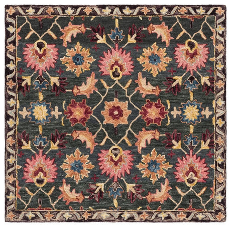Safavieh Aspen 5'-0" x 5'-0" Rug in Teal / Pink