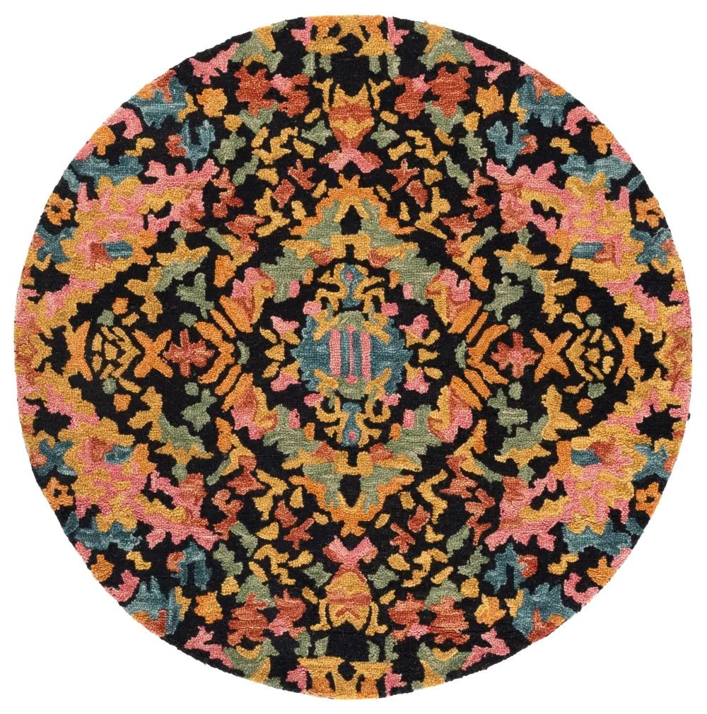Safavieh Aspen 5'-0" x 5'-0" Rug in Black / Rust
