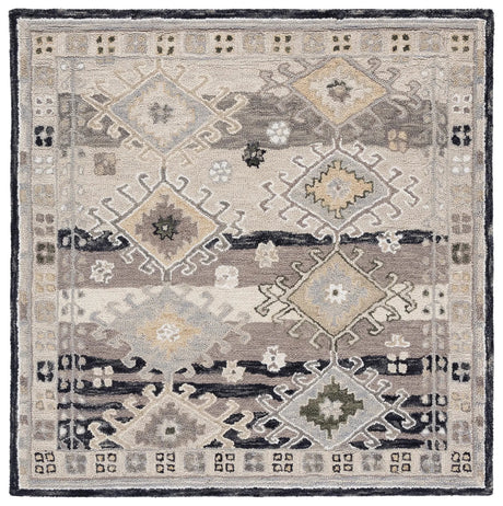 Safavieh Aspen 5'-0" x 5'-0" Rug in Charcoal / Beige