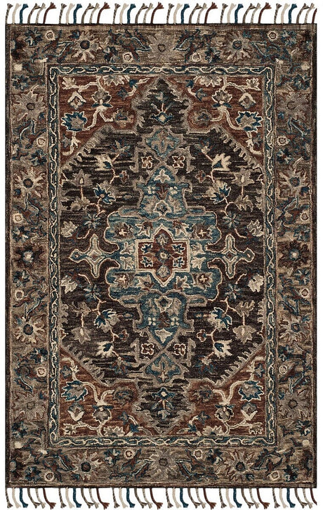 Safavieh Aspen Apn112A Charcoal/Light Brown Rug.