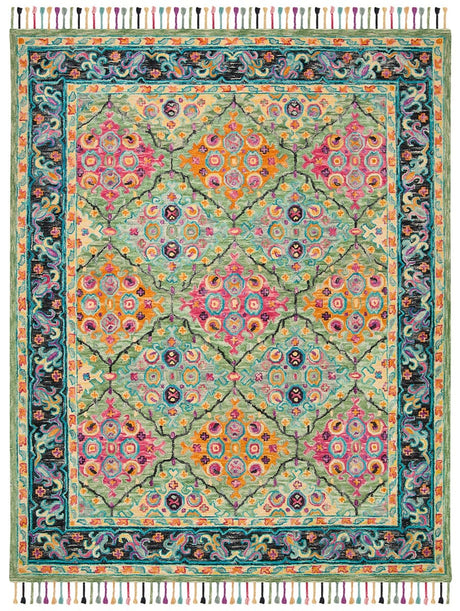 Safavieh Aspen Apn114Y Light Green / Black Rugs.