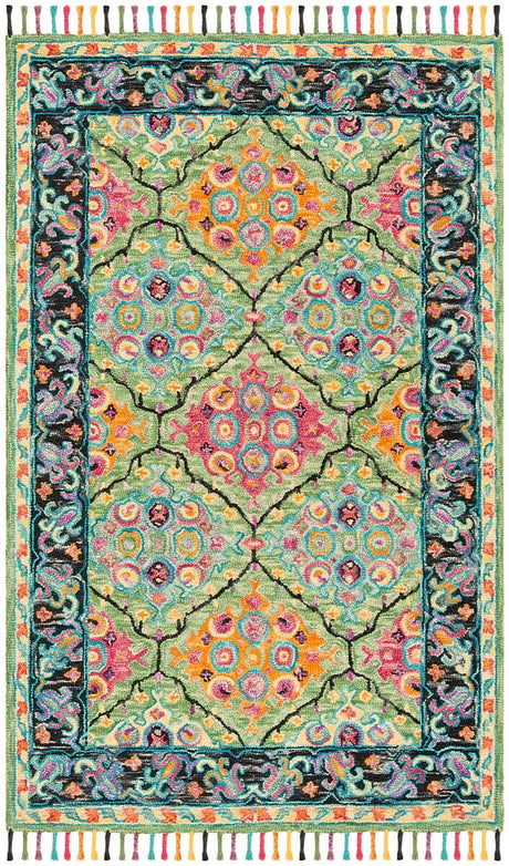 Safavieh Aspen Apn114Y Light Green / Black Rugs.