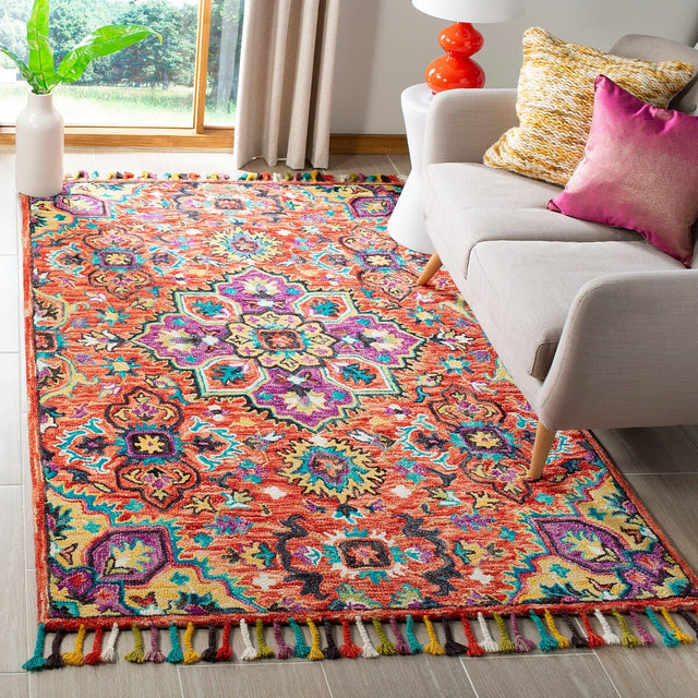 Safavieh Aspen Apn118Q Red/Gold Rug.