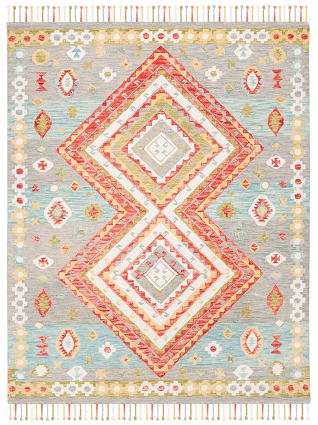 Safavieh Aspen Apn119F Grey/Red Rug.