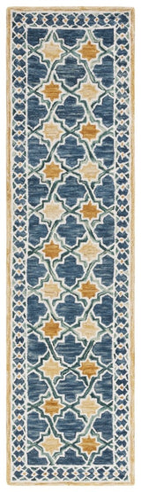 Safavieh Aspen Apn121N Navy/Yellow Rug.