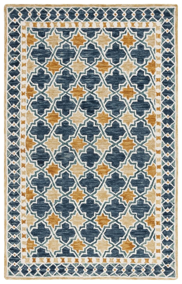 Safavieh Aspen Apn121N Navy/Yellow Rug.