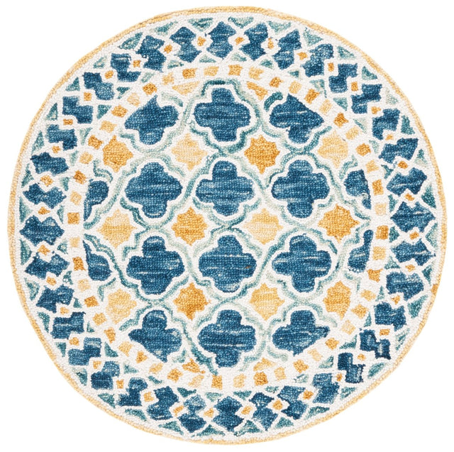 Safavieh Aspen Apn121N Navy/Yellow Rug.