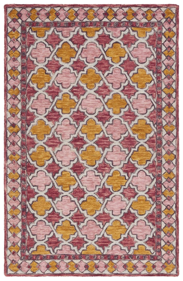 Safavieh Aspen Apn121U Pink/Yellow Rug.