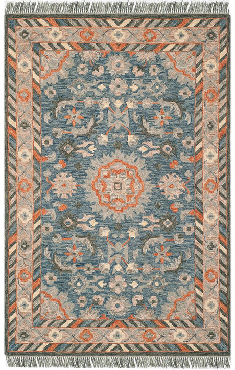 Safavieh Aspen Apn123A Blue/Rust Rug.