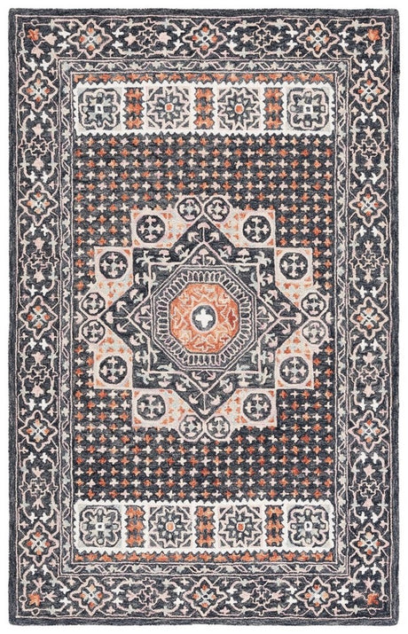 Safavieh Aspen Apn130Z Black/Rust Rug.
