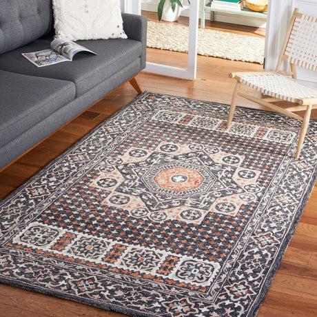 Safavieh Aspen Apn130Z Black/Rust Rug.